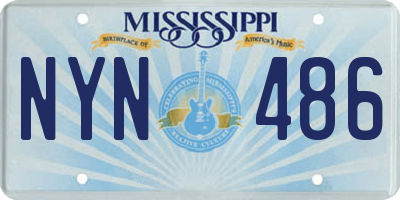 MS license plate NYN486