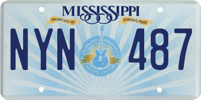 MS license plate NYN487