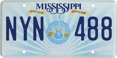 MS license plate NYN488