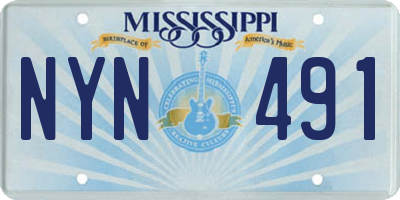 MS license plate NYN491