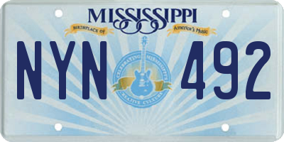 MS license plate NYN492