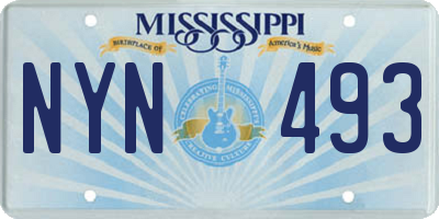 MS license plate NYN493