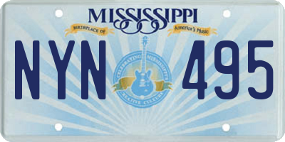 MS license plate NYN495