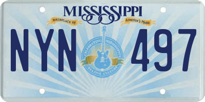 MS license plate NYN497