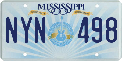 MS license plate NYN498