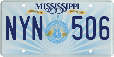 MS license plate NYN506