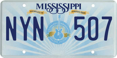 MS license plate NYN507