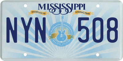 MS license plate NYN508