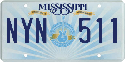 MS license plate NYN511