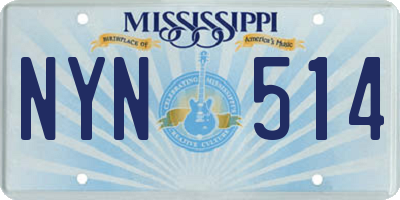MS license plate NYN514