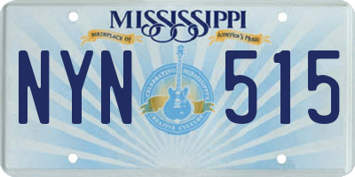 MS license plate NYN515
