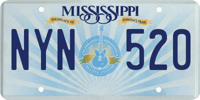 MS license plate NYN520