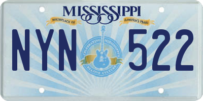 MS license plate NYN522