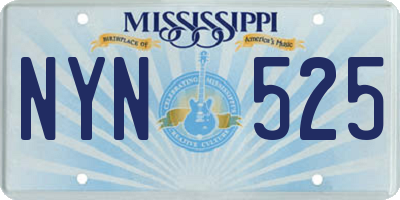 MS license plate NYN525