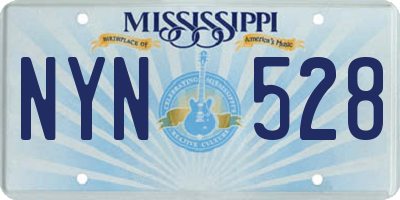 MS license plate NYN528