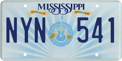 MS license plate NYN541