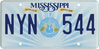 MS license plate NYN544
