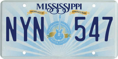 MS license plate NYN547