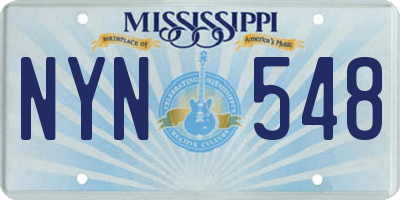 MS license plate NYN548