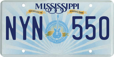 MS license plate NYN550