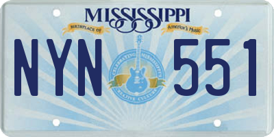 MS license plate NYN551