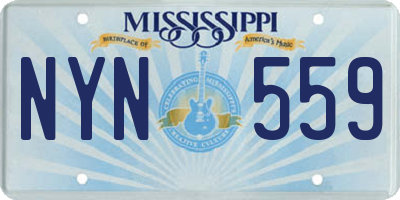 MS license plate NYN559