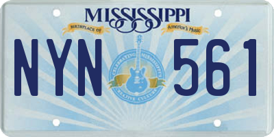 MS license plate NYN561