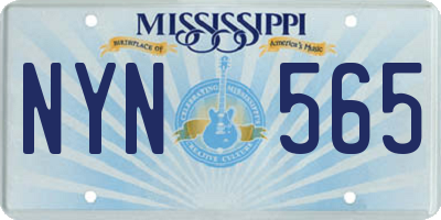MS license plate NYN565