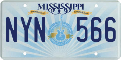 MS license plate NYN566