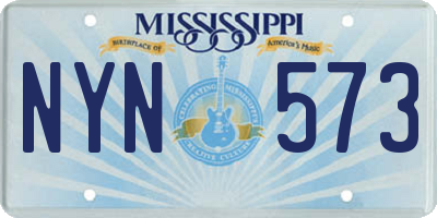 MS license plate NYN573