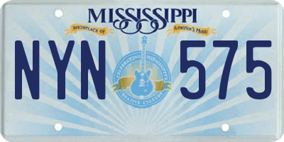 MS license plate NYN575