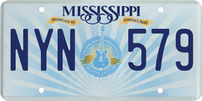 MS license plate NYN579