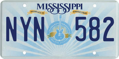 MS license plate NYN582