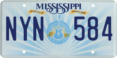 MS license plate NYN584