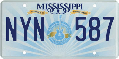 MS license plate NYN587