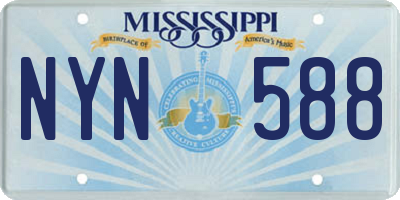 MS license plate NYN588