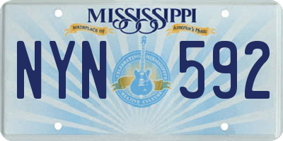MS license plate NYN592