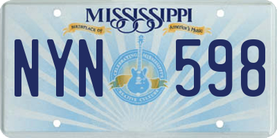 MS license plate NYN598