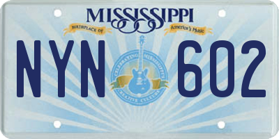 MS license plate NYN602