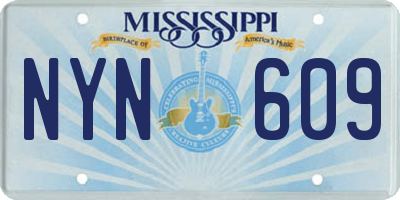 MS license plate NYN609