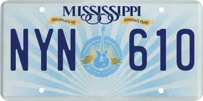 MS license plate NYN610