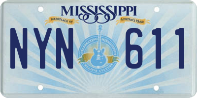 MS license plate NYN611
