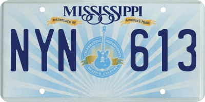 MS license plate NYN613