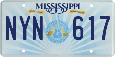 MS license plate NYN617