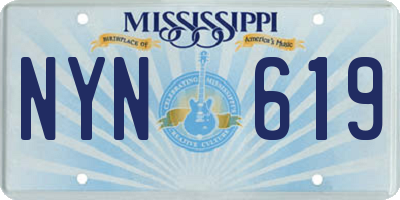 MS license plate NYN619