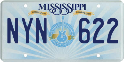 MS license plate NYN622