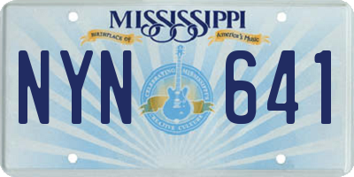 MS license plate NYN641
