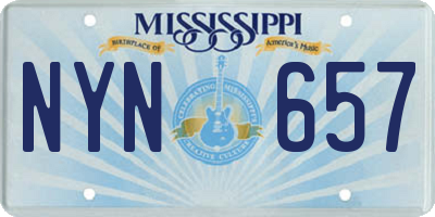 MS license plate NYN657