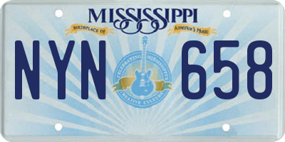 MS license plate NYN658