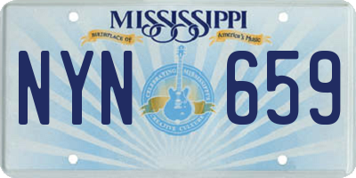 MS license plate NYN659